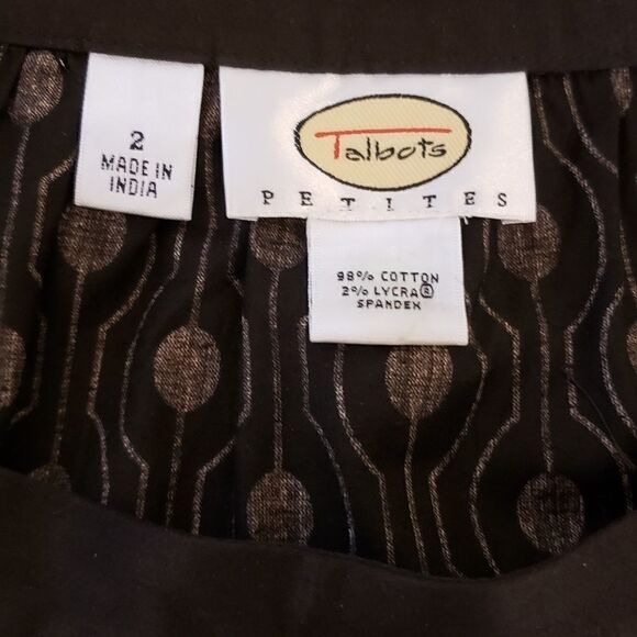 Talbots womans skirt  Size 2P brown / tan - Picture 5 of 5